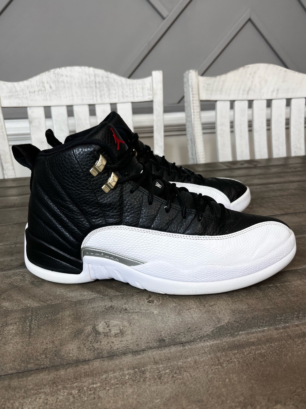 Nike Air Jordan 12 Retro Playoff Black/white/red Men's Sz 8.5